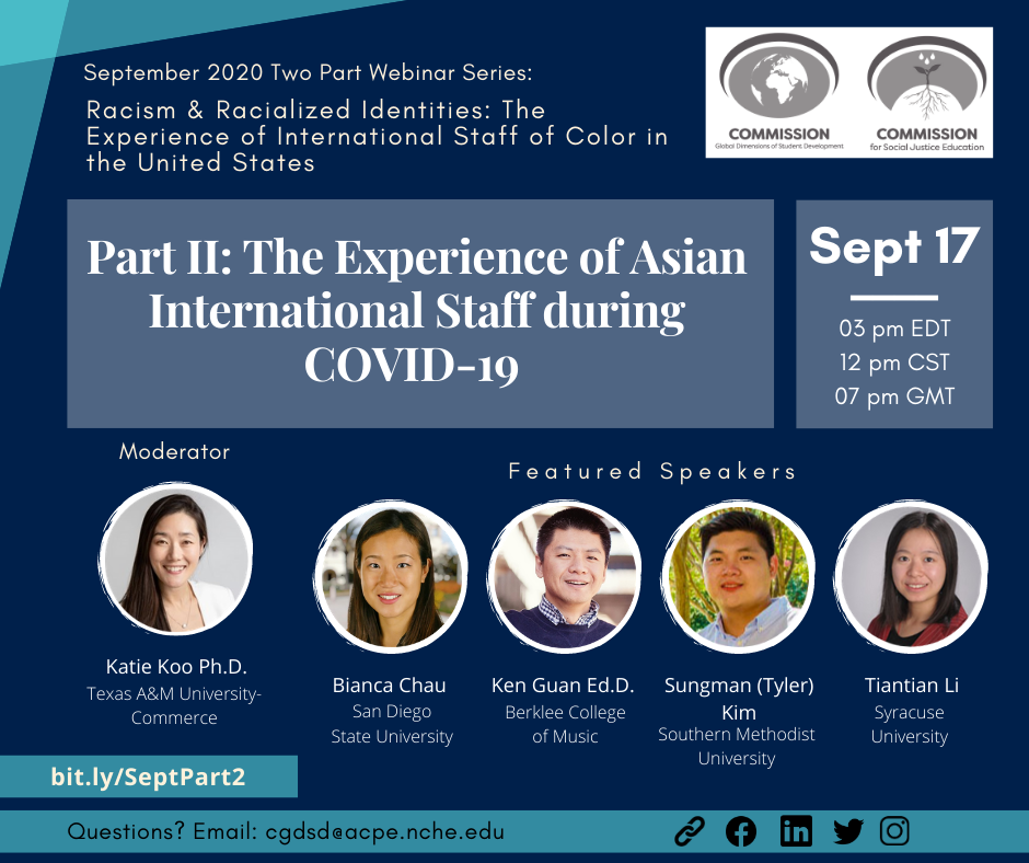The Experience of Asian International Staff during COVID-19 